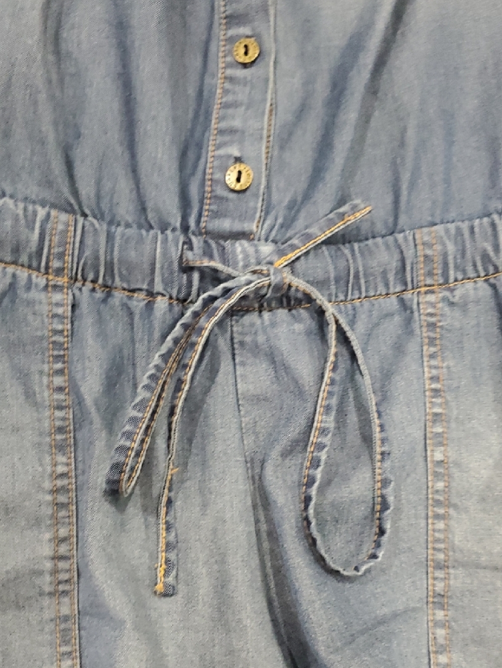 Current/Elliott Light Blue Denim Romper - Picture 3 of 12